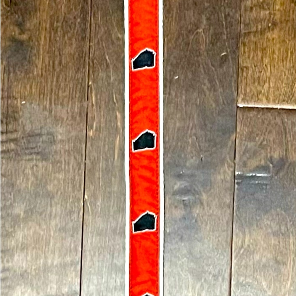 Sz 42 Belt Georgia UGA red black ribbon belt Go Dawgs!!! Great condition